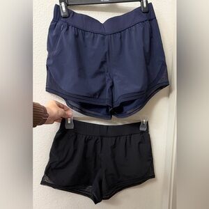 lululemon athletica 2 Pair Reversible Short Navy and Black Shorts Size 8